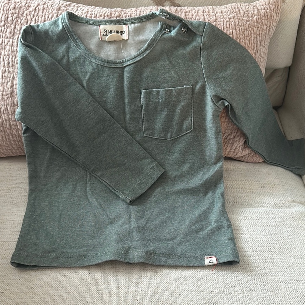 Me & Henry Green Long Sleeve Shirt
